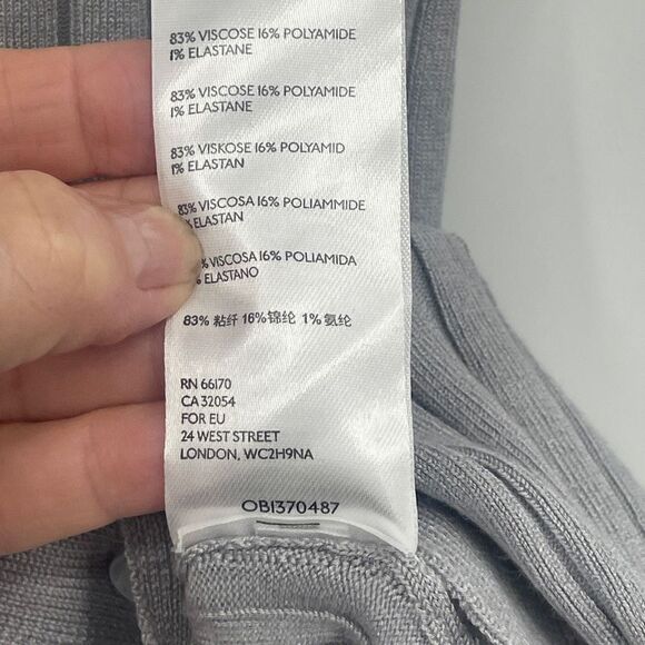 Urban Outfitters Women's Dylan Gray Collared Ribbed Flyaway Cardigan Medium NWT - Picture 8 of 9